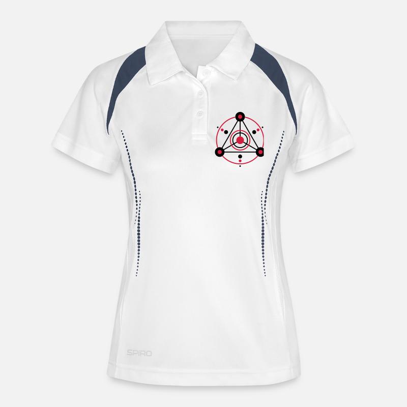 circles - Polo respirant Femme - blanc/marine