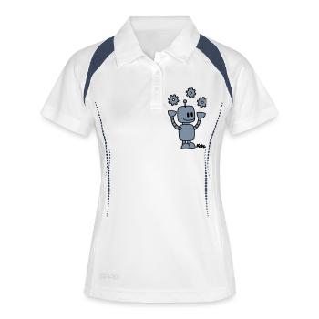 Roboter (2c) - Women's Polo breathable - white/navy - Front