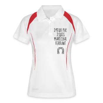 Farrier Hufschmied Maréchal Ferrant Blacksmith - Women's Polo breathable - white/navy - Front