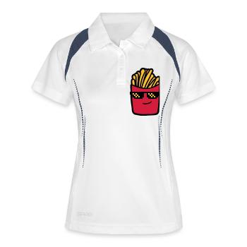 Cool French Fries - Women's Polo breathable - white/navy - Front