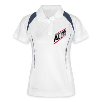 Text May contain alcohol - Women's Polo breathable - white/navy - Front