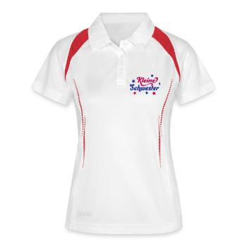 Baby - Frauen Polo atmungsaktiv - Weiß/Navy - Vorne