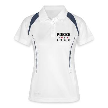 Équipe de poker - Polo respirant Femme - blanc/marine - Devant
