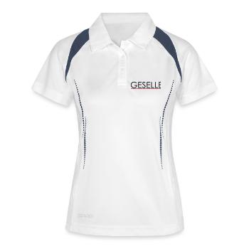 geselle - Frauen Polo atmungsaktiv - Weiß/Navy - Vorne