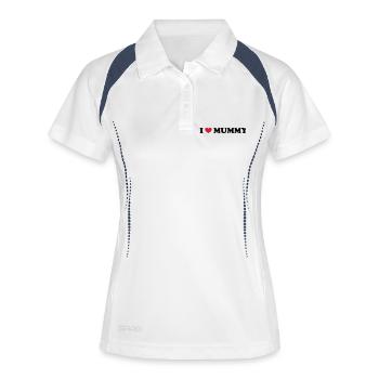 I Love Mummy - Women's Polo breathable - white/navy - Front