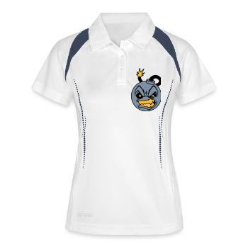 Angry Bomb - Polo respirant Femme - blanc/marine - Devant