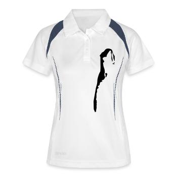 hiddensee2 - Frauen Polo atmungsaktiv - Weiß/Navy - Vorne