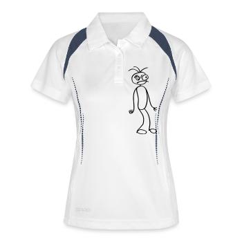 Collez le chiffre - Polo respirant Femme - blanc/marine - Devant