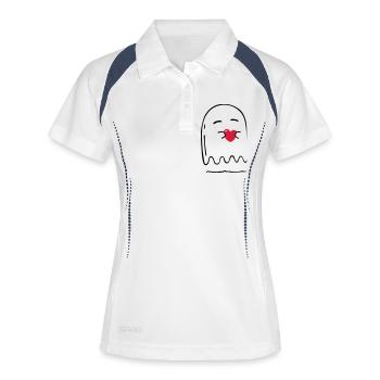 Geist - Frauen Polo atmungsaktiv - Weiß/Navy - Vorne