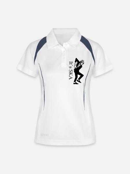 its_ska - Women's Polo breathable - white/navy