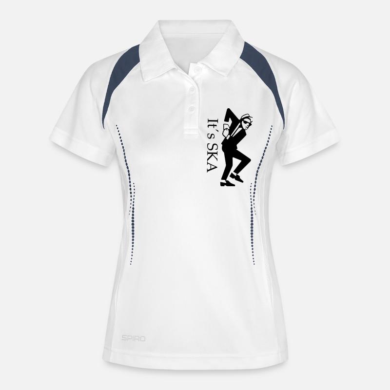 its_ska - Women's Polo breathable - white/navy