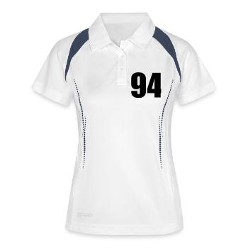 94 - Frauen Polo atmungsaktiv - Weiß/Navy - Vorne