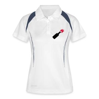 Molotov cocktail - Women's Polo breathable - white/navy - Front