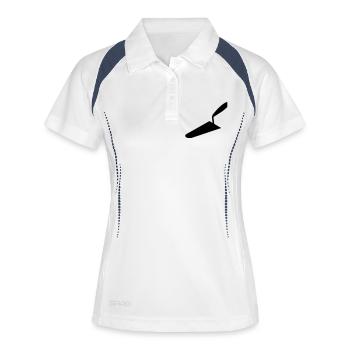 trowel_g1 - Women's Polo breathable - white/navy - Front