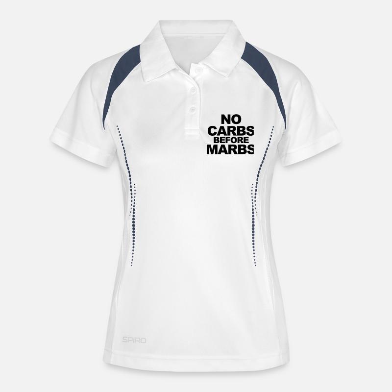 No Carbs Before Marbs - Women's Polo breathable - white/navy