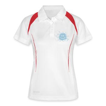 Smiley - Polo respirant Femme - blanc/marine - Devant