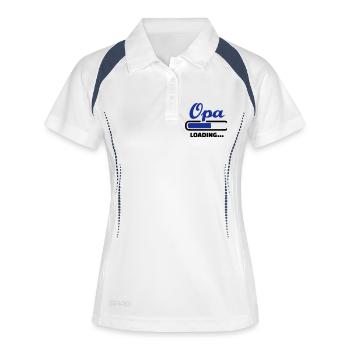 Opa - Frauen Polo atmungsaktiv - Weiß/Navy - Vorne