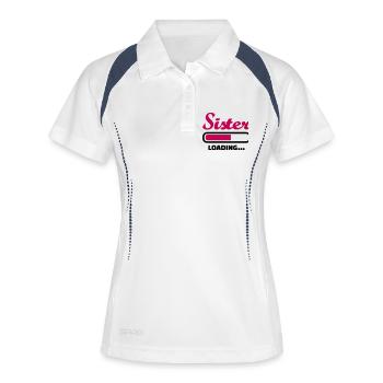 Sister - Women's Polo breathable - white/navy - Front