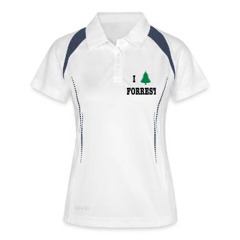 I heart Forrest - Polo respirant Femme - blanc/marine - Devant
