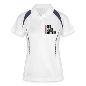Citation Old Lives Matter - Polo respirant Femme - blanc/marine - Devant