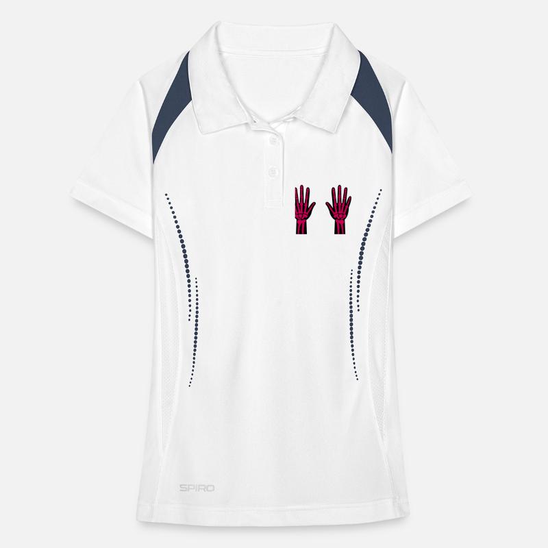 Skeleton Hands 02 Women's Polo breathable