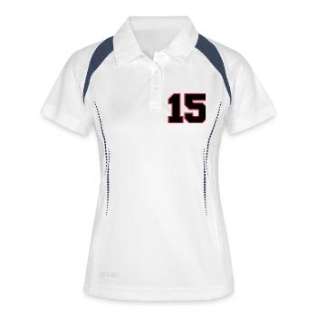Number15 - Polo respirant Femme - blanc/marine - Devant