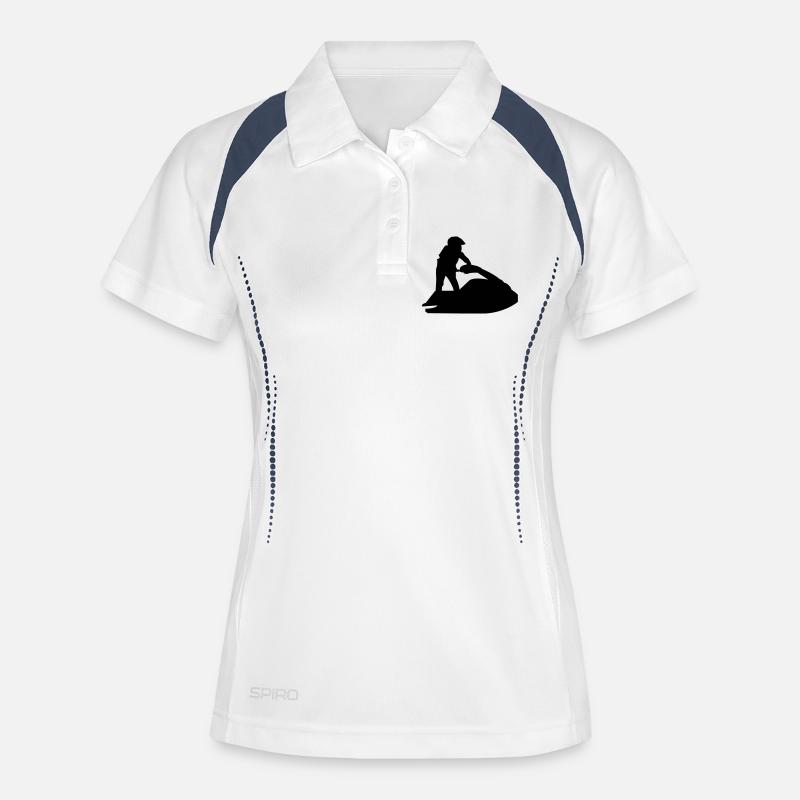 jet_ski - Women's Polo breathable - white/navy