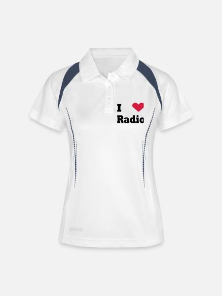 Radio - Women's Polo breathable - white/navy
