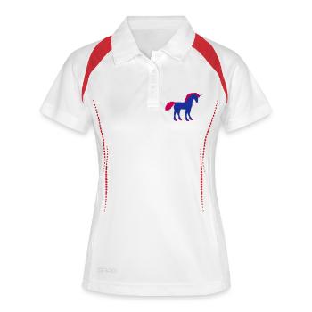 Unicorn Fairy Tale Silhouette Outline Shadow Horse - Women's Polo breathable - white/navy - Front