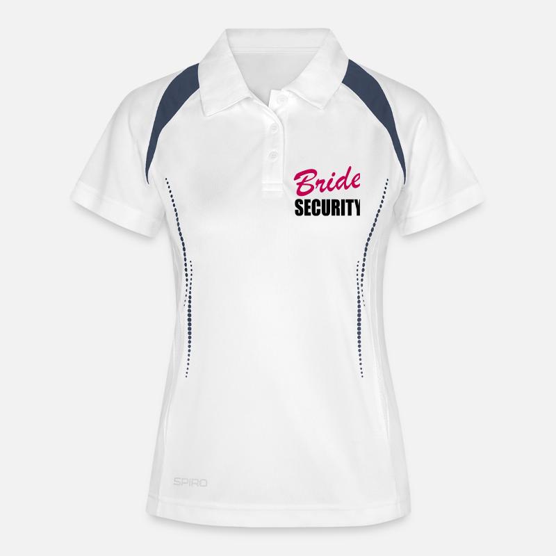 bride security - Women's Polo breathable - white/navy