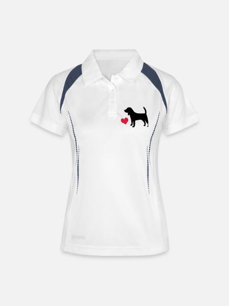 Beagle - Women's Polo breathable - white/navy