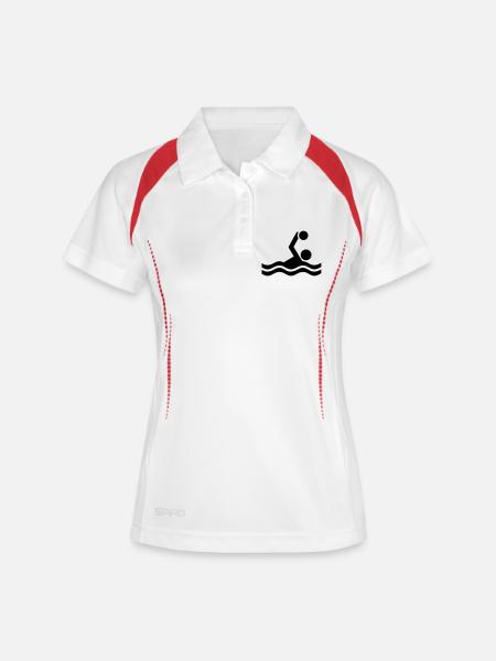 Wasserball - Frauen Polo atmungsaktiv - Weiß/Navy