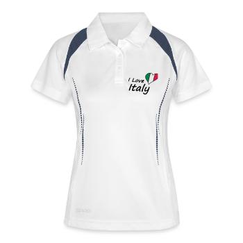 I Love Italy - Women's Polo breathable - white/navy - Front