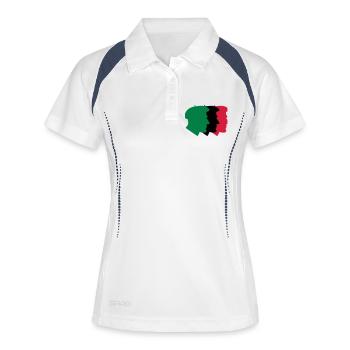 Baskische Leute - Frauen Polo atmungsaktiv - Weiß/Navy - Vorne