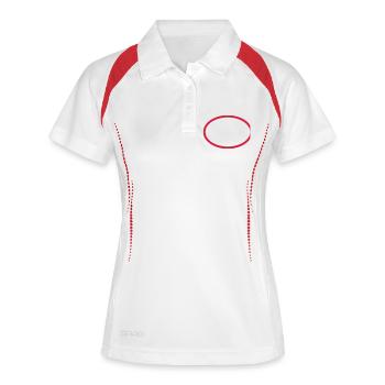 Cercle - Polo respirant Femme - blanc/marine - Devant