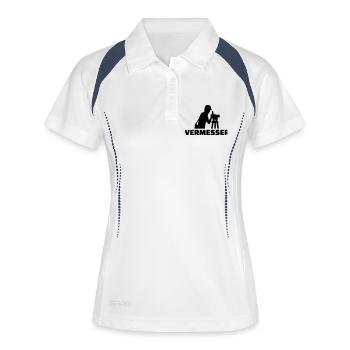 Vermesser - Frauen Polo atmungsaktiv - Weiß/Navy - Vorne