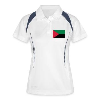 martinique / 972 / Frankreich / Karibik - Frauen Polo atmungsaktiv - Weiß/Navy - Vorne