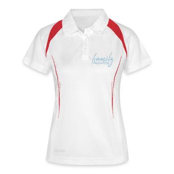 Unendlich Symbol Familie - Frauen Polo atmungsaktiv - Weiß/Navy - Vorne