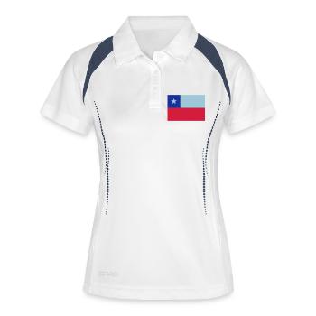 Chile - Frauen Polo atmungsaktiv - Weiß/Navy - Vorne