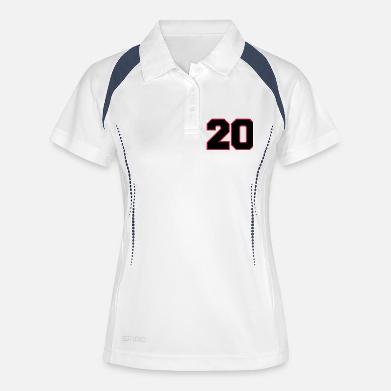 Number20 - Women's Polo breathable - white/navy