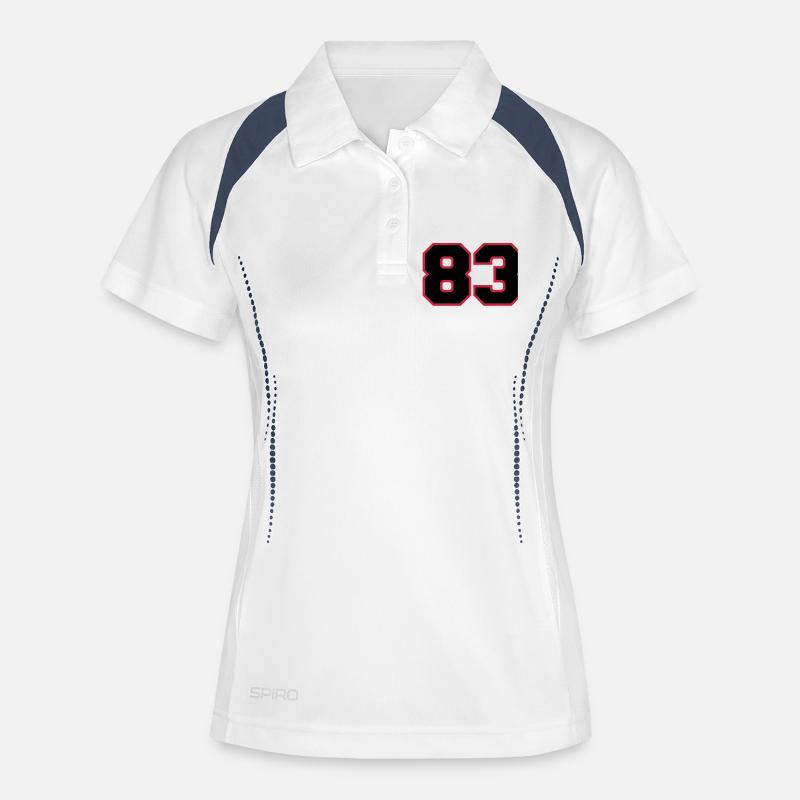 Number83 - Women's Polo breathable - white/navy