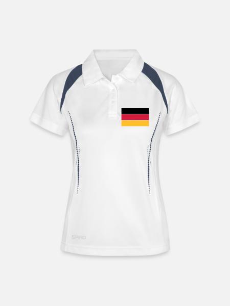 deutschland_50 - Women's Polo breathable - white/navy