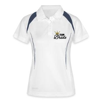 Team Bride - Polo respirant Femme - blanc/marine - Devant