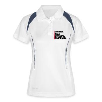 Gagné non donné - Polo respirant Femme - blanc/marine - Devant