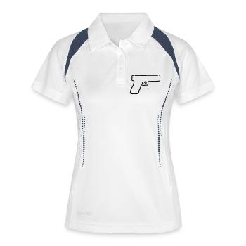 gun design 01 - Women's Polo breathable - white/navy - Front
