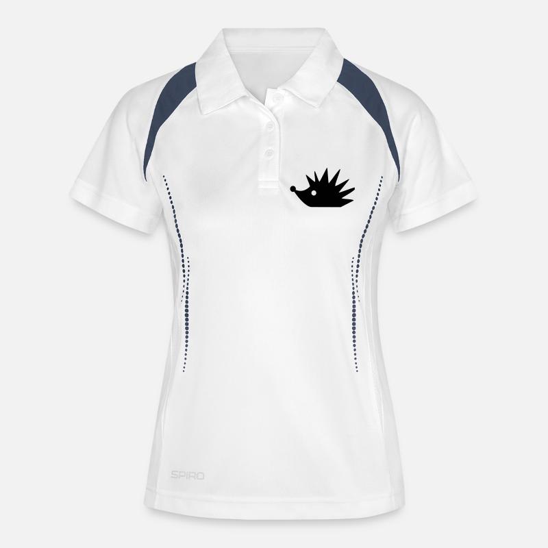 hedgehog - Women's Polo breathable - white/navy