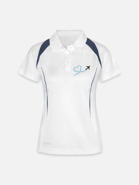 LOVE IS IN THE AIR - Women's Polo breathable - white/navy