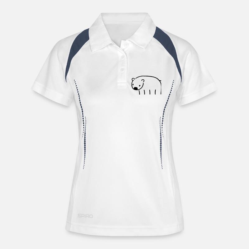 Wombat - Women's Polo breathable - white/navy