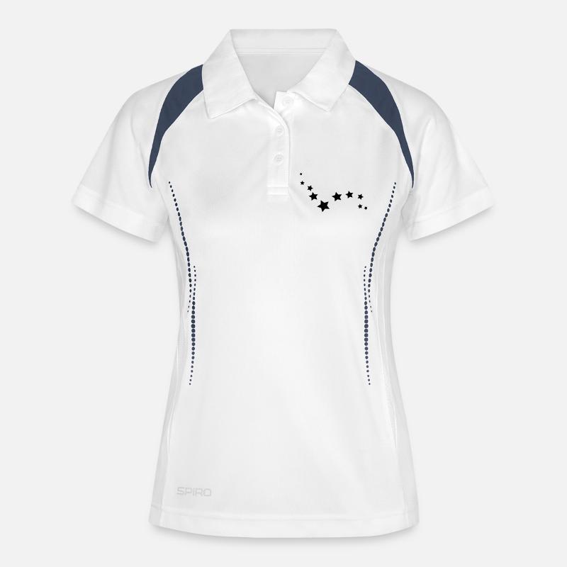 stars - Women's Polo breathable - white/navy