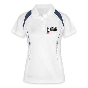 Single taken Tick Tick Tick cross - Women's Polo breathable - white/navy - Front